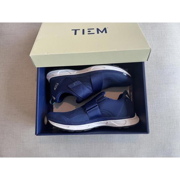 Brand New TIEM Slipstream Cycling Spin Shoes Navy Blue Women’s Size 10 - Picture 3 of 8